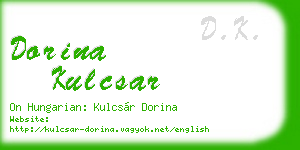 dorina kulcsar business card