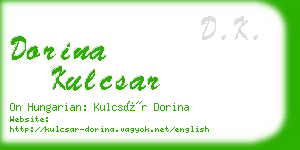 dorina kulcsar business card